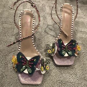 Betsey Johnson Multicolor Butterfly Wedges